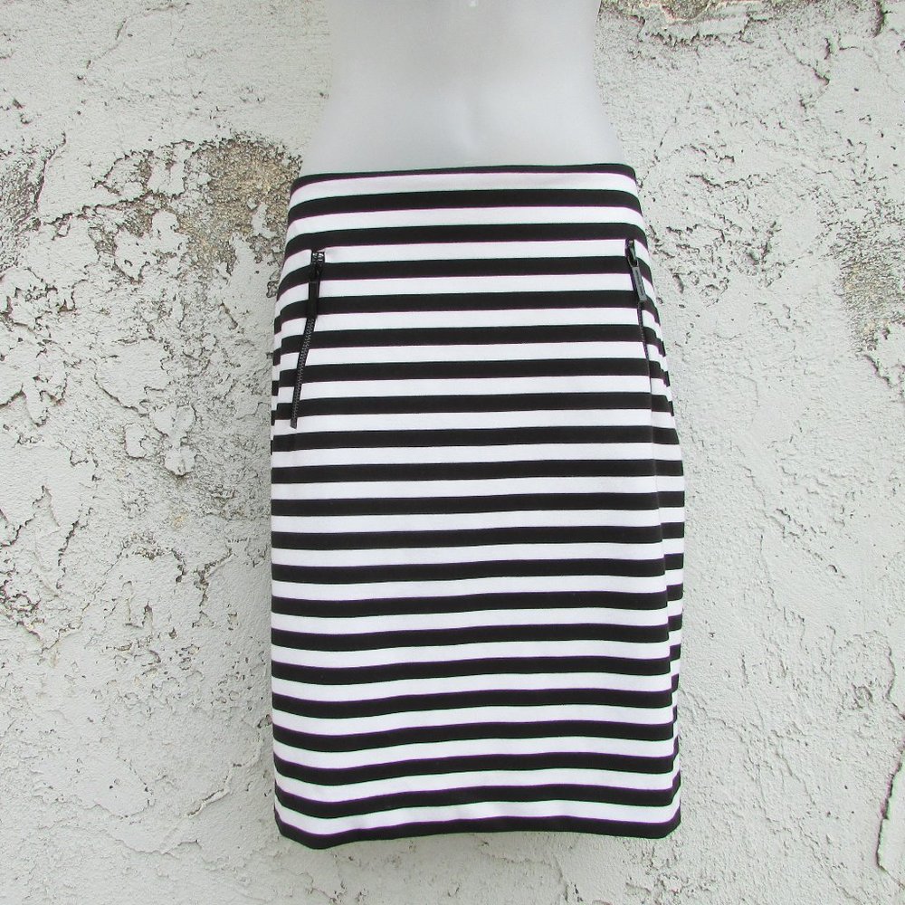 MICHAEL Michael Kors stretch black white skirt 10